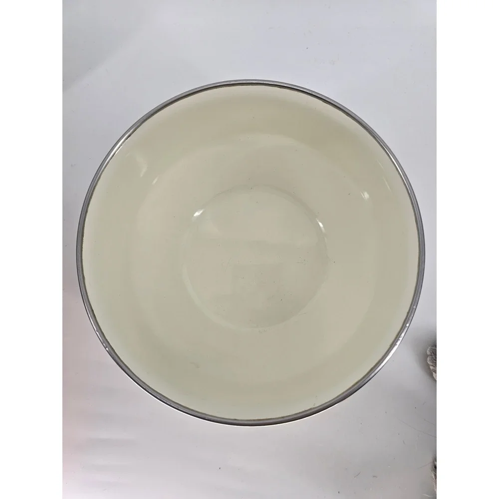 Metro Enamelware Fruit Harvest Mixing Bowl Vintage Enamel‎ Pot Made in Thailand